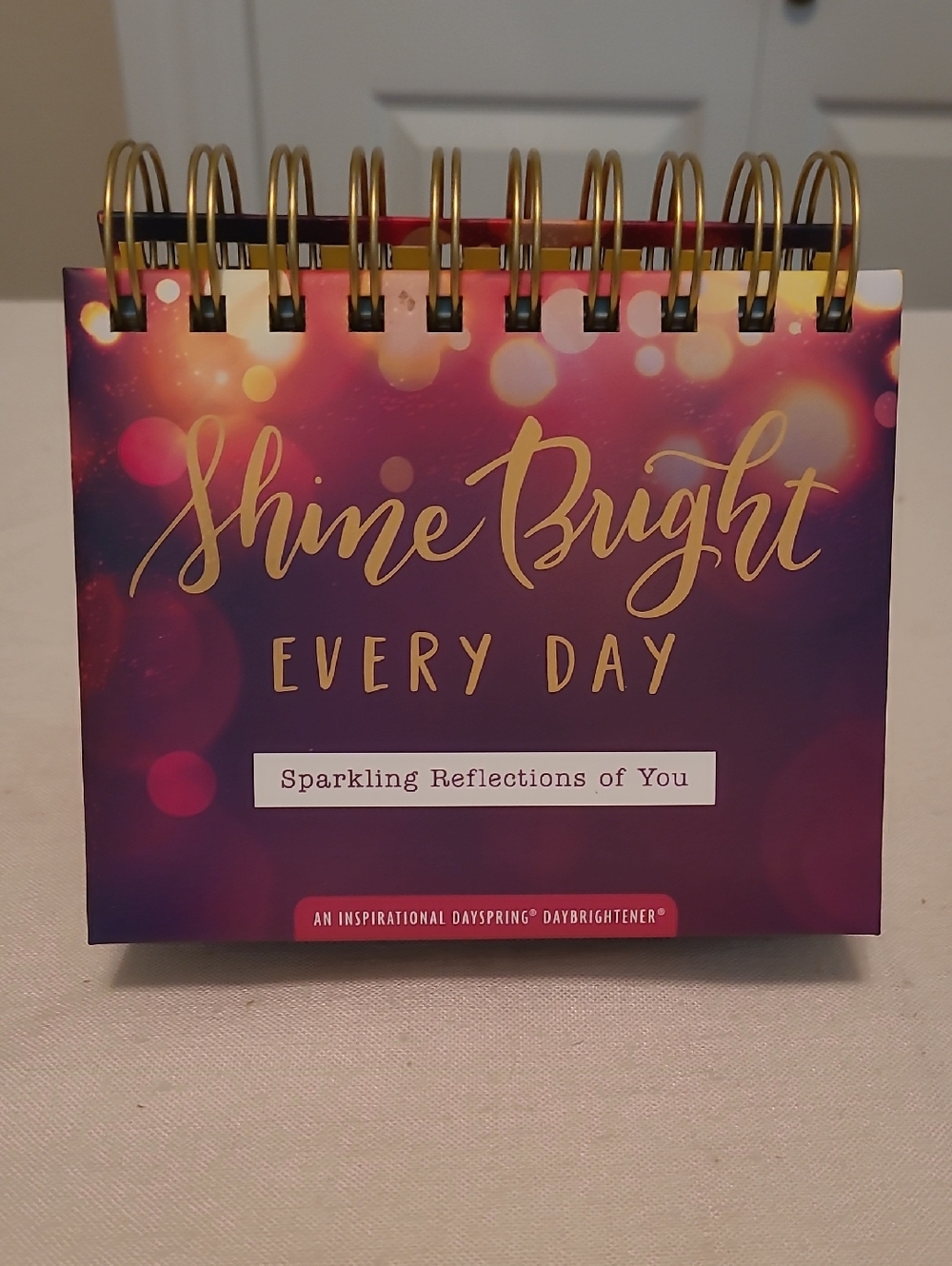 Shine Bright Every Day Desk Calendar - Gold & Purple